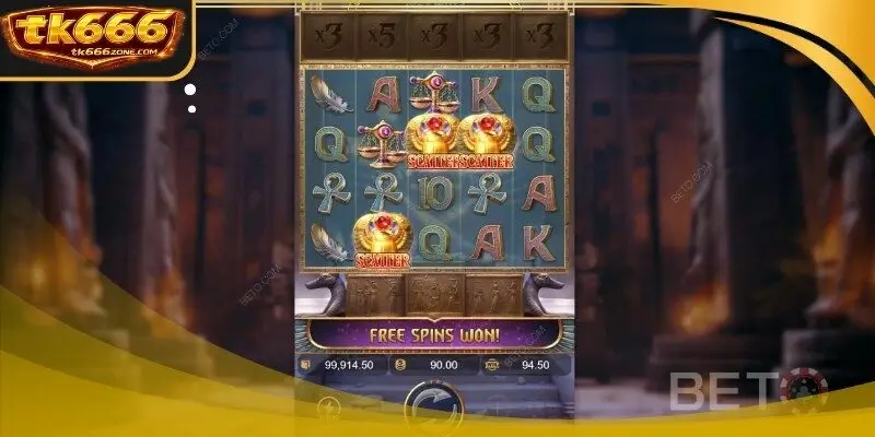 A modern smartphone displaying a high definition ancient Egyptian game