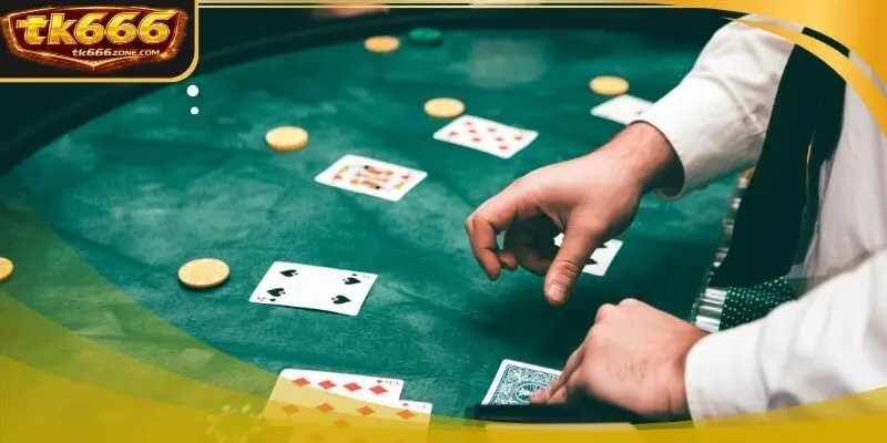 A luxury studio setting with multiple green felt betting tables