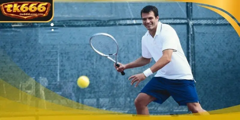 A physical therapist stretching a player's arm during tennis betting timeout